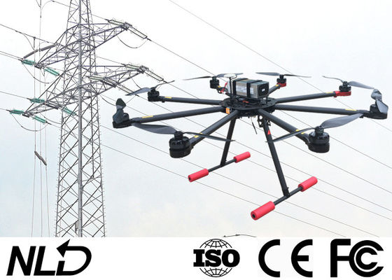 GPS 720P 8 Rotors Unmanned Aerial Vehicle Drone To Stringing Power Line
