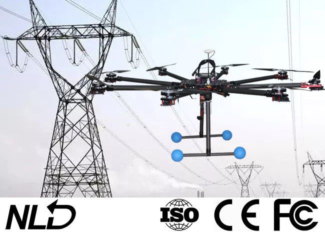 8 Axis 1500m Powerline Drone Unmanned Aerial Vehicle For Overhead Line Construction